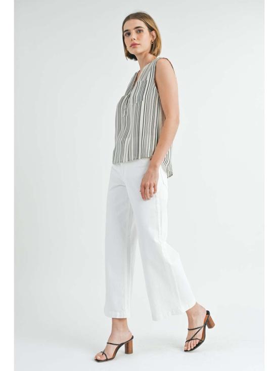  Fun2Fun 블라우스 펀투펀 카티니아 스트라이프 셔츠 아이보리 블랙 - OTHER BRANDS