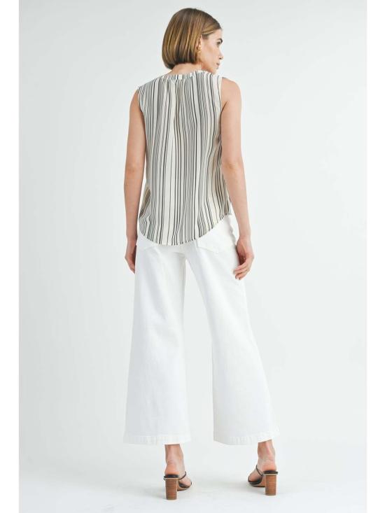  Fun2Fun 블라우스 펀투펀 카티니아 스트라이프 셔츠 아이보리 블랙 - OTHER BRANDS