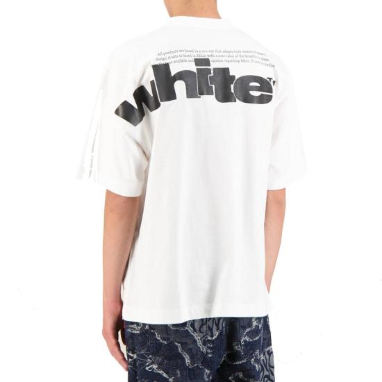  오프화이트 탑 셰어드 로고 스케이트 티셔츠 화이트 - OFF WHITE