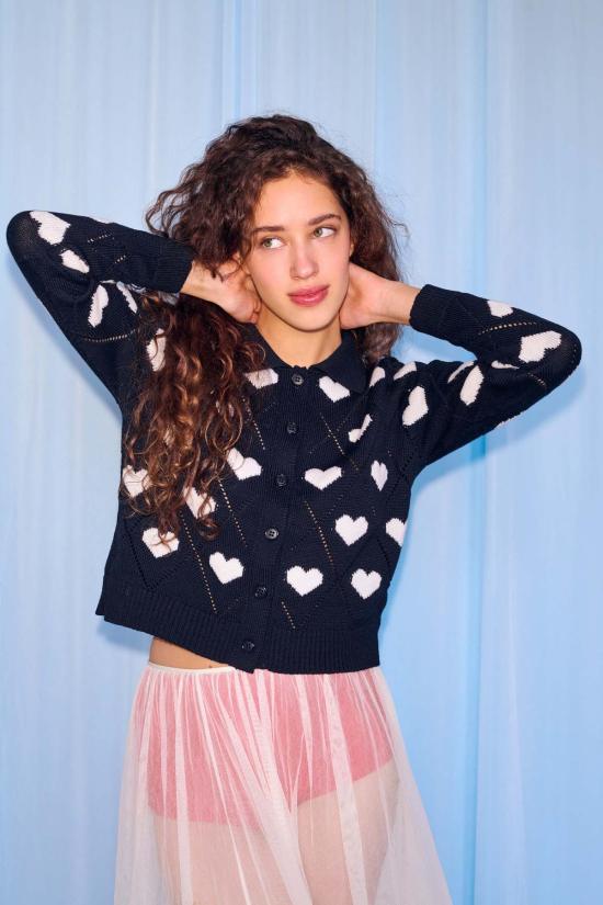  지지 니트웨어 가디건 Gigi 니트웨어 러브 폴로 - GIGI KNITWEAR