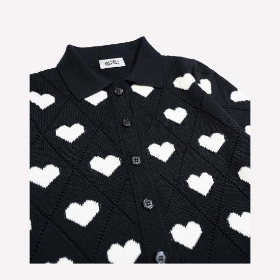 지지 니트웨어 가디건 Gigi 니트웨어 러브 폴로 - GIGI KNITWEAR