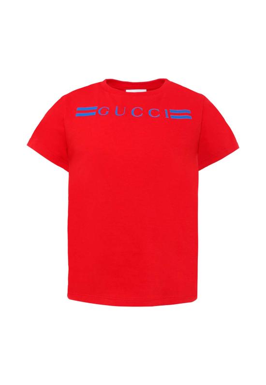  [키즈] 구찌 트레이닝 상의 아동용  로고 티셔츠 (빨간색)