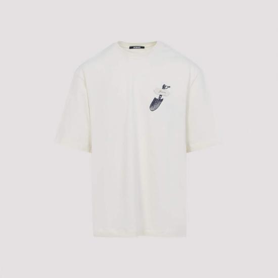  자크뮈스 반팔 티셔츠 더 펠레 티셔츠 아이보리 - JACQUEMUS
