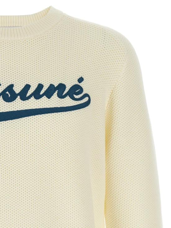 메종키츠네 스웨터 메종 키츠네 키츠네 바시티  화이트 - MAISON KITSUNE
