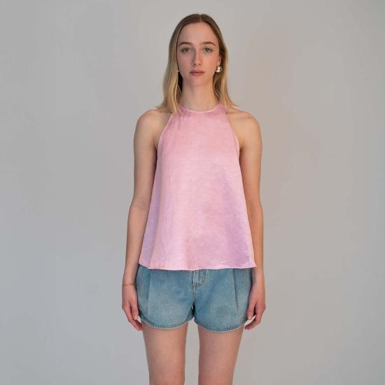  알리지 블라우스 알리시 블러드 새틴 탑 - ALYSI