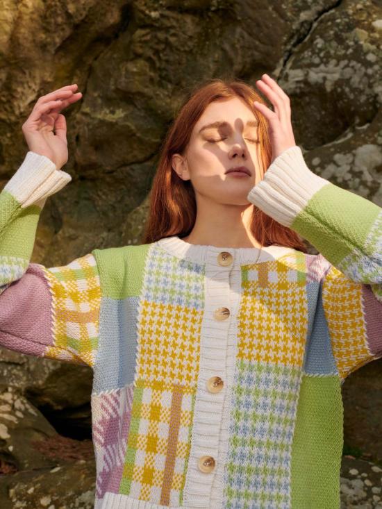  gigiknitwear.com 가디건 Gi Gi 니트웨어 패치워크 - OTHER BRANDS