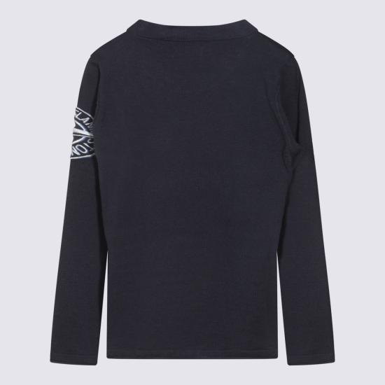  [키즈] 스톤 아일랜드 풀오버 키즈  니트웨어 블루 - STONE ISLAND