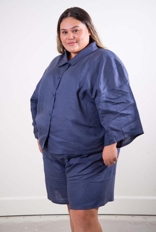  Sønderhaus 라운지 웨어 리넨 세트 네이비 - OTHER BRANDS