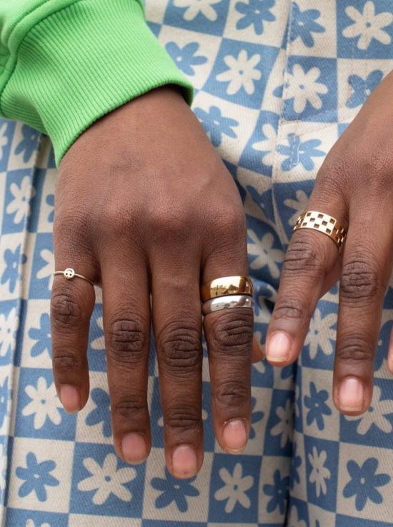  레이첼 길버트 반지 길버트 청키 스태킹 링