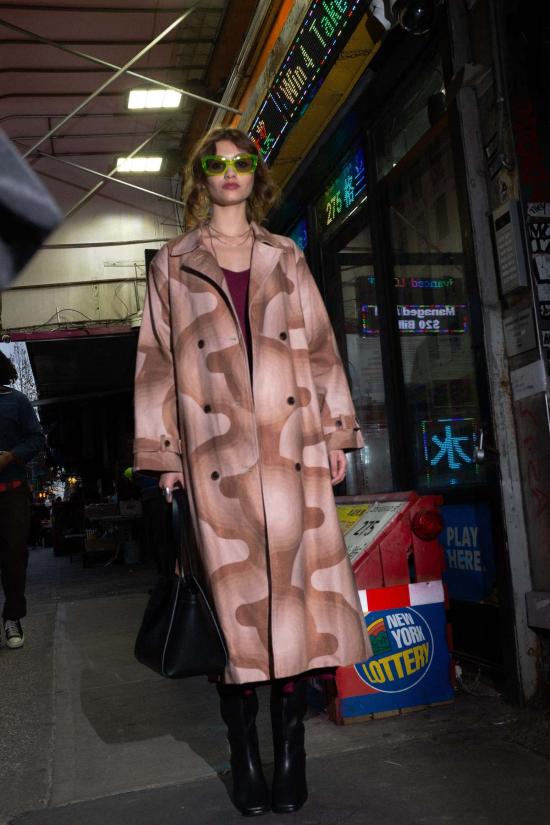  언타이틀드 인 모션 트렌치 코트 무제 In Motion Nymoni Coat Asymptote Brown - UNTITLED IN MOTION