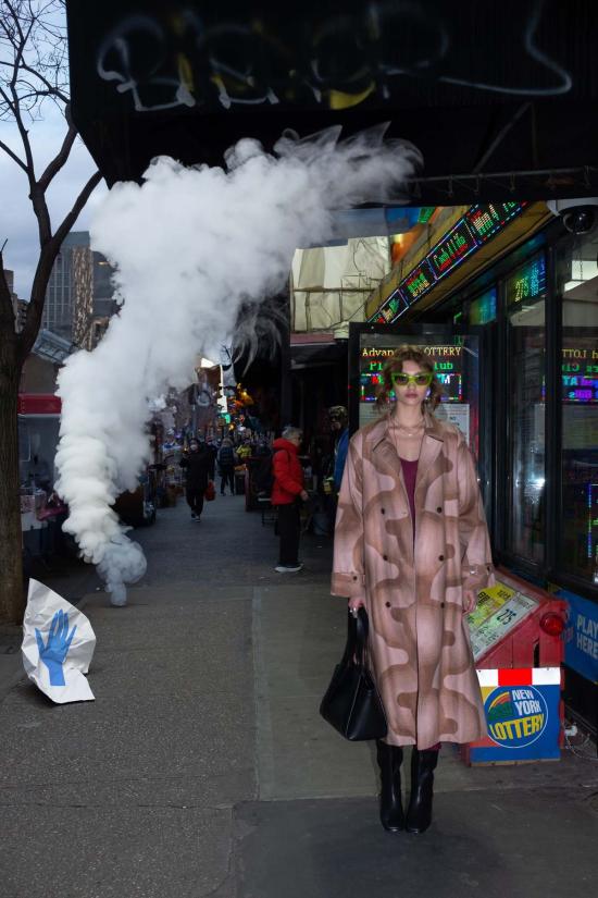  언타이틀드 인 모션 트렌치 코트 무제 In Motion Nymoni Coat Asymptote Brown - UNTITLED IN MOTION