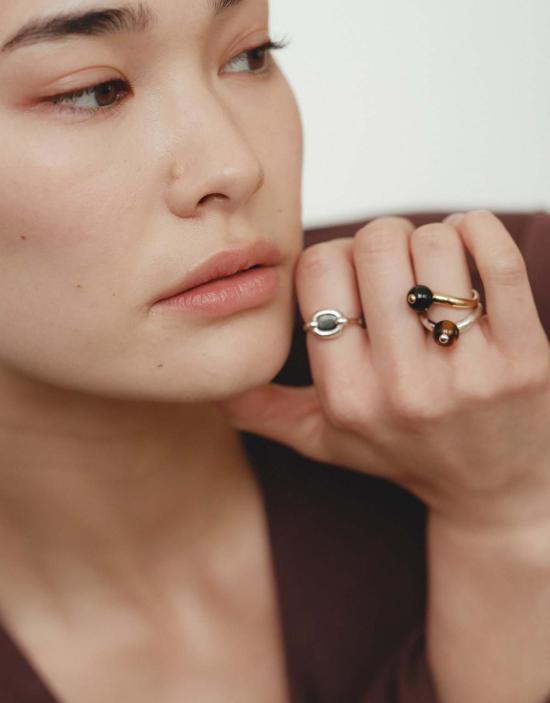  클레드 반지 라지 피 커브 링 - CLED