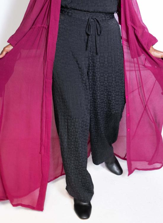  시크 콜렉티브 스트레이트 팬츠 Seek Collective 드로스트링 팬츠 블랙 - SEEK COLLECTIVE