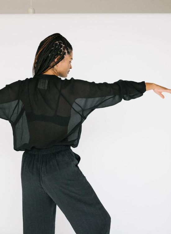  시크 콜렉티브 스트레이트 팬츠 Seek Collective 드로스트링 팬츠 블랙 - SEEK COLLECTIVE