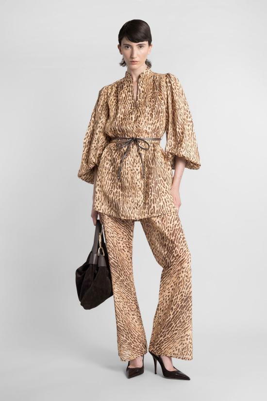  짐머만 미디 원피스 Animalier 리넨 드레스를 입은 Zimmermann Animalier - ZIMMERMANN