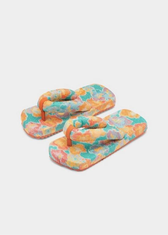  유메유메 뮬/슬리퍼 스키 샌들 플라워 자카드
