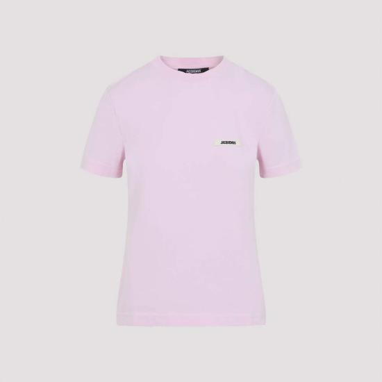 자크뮈스 반팔 티셔츠 르 그로그랭 티셔츠 핑크 - JACQUEMUS