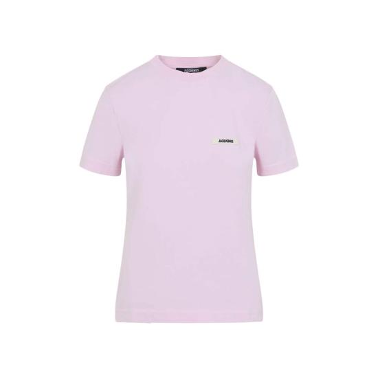  자크뮈스 반팔 티셔츠 르 그로그랭 티셔츠 핑크 - JACQUEMUS