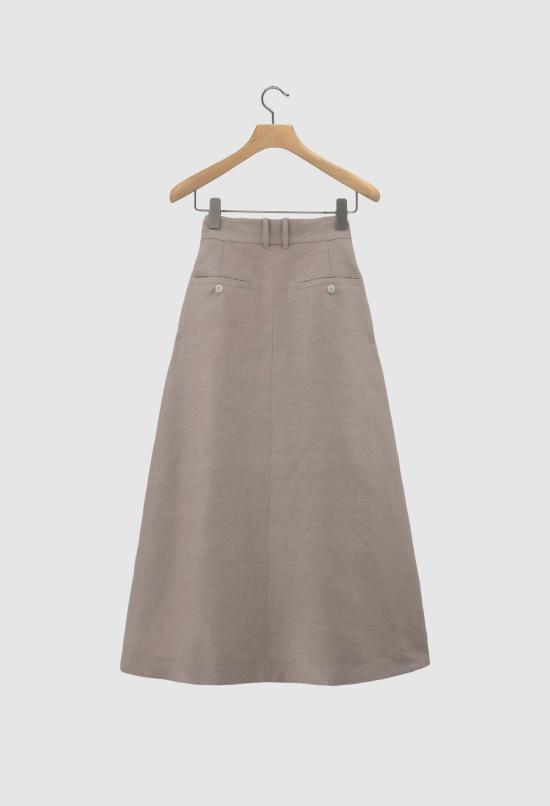  율리아 옌츠슈 미디 스커트 줄리아 젠츠쉬 블룸 린넨 코튼 실크 혼방 스커트 베이지 - JULIA JENTZSCH