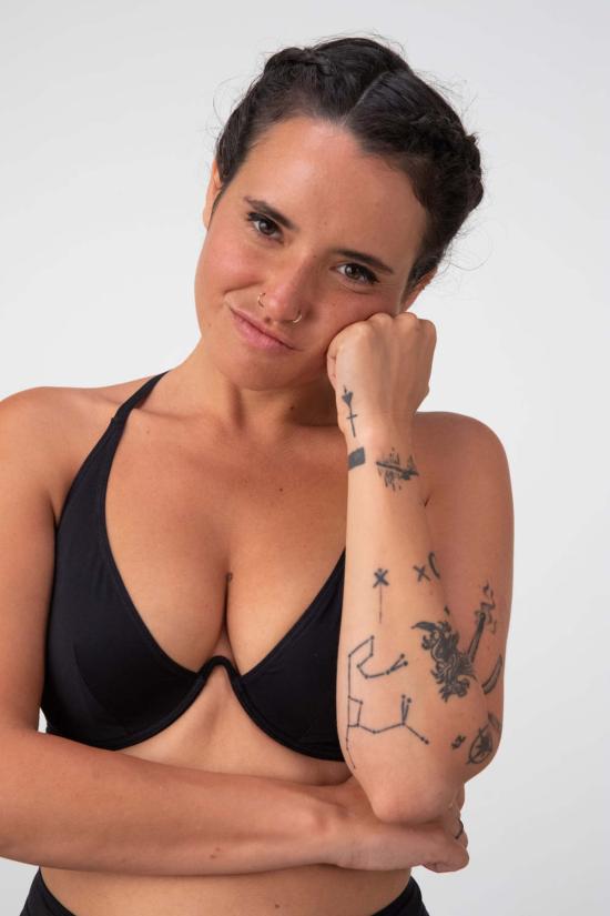  La Fille D'o 비키니 수영복 Changes 모노 와이어 비키니 탑 블랙