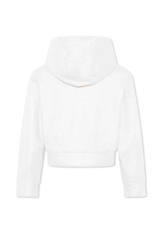  [키즈] 마크제이콥스 풀오버 마크 제이콥스 아동용 실버 크롭 스웨트셔츠 (로고 포함) - MARC JACOBS