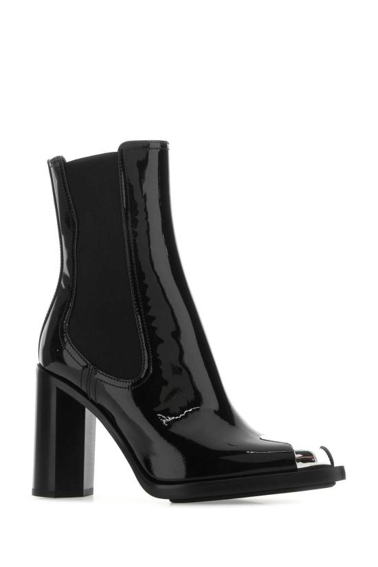  알렉산더 맥퀸 부츠 블랙 가죽 앵클 - ALEXANDER MCQUEEN
