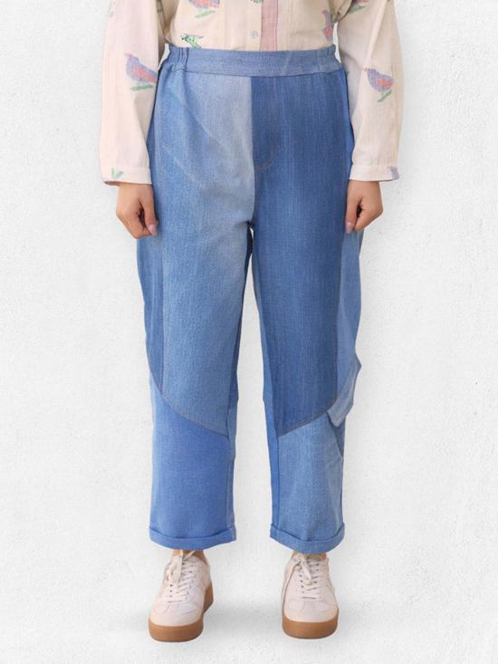  이키비 데님 팬츠 히카리 팬츠 블루