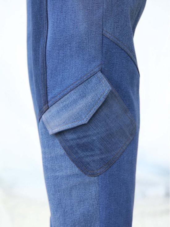  이키비 데님 팬츠 히카리 팬츠 블루 - IKKIVI