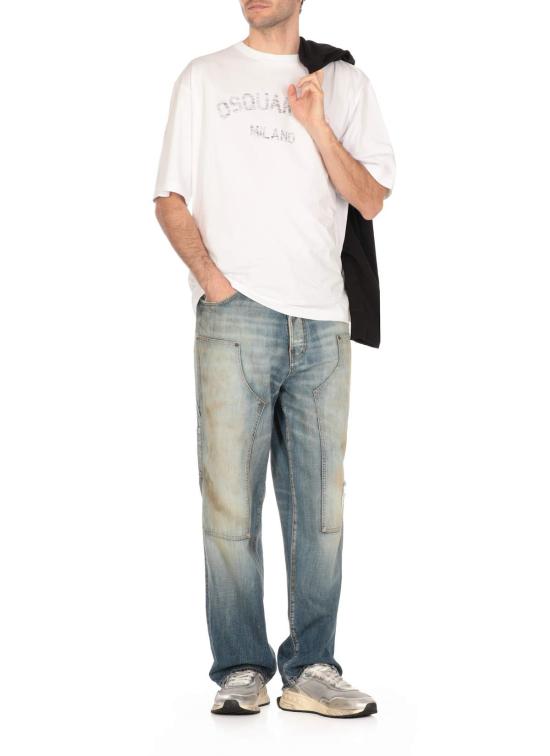  디스퀘어드2 반팔 티셔츠 Dsquared2 티셔츠 화이트 - DSQUARED2