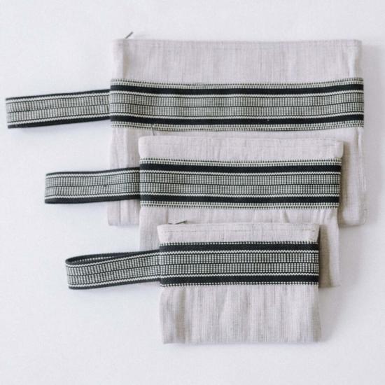  My Store 가죽소품 마이스토어 벨빌 밴딩 파우치 블랙/레드/그린 - OTHER BRANDS