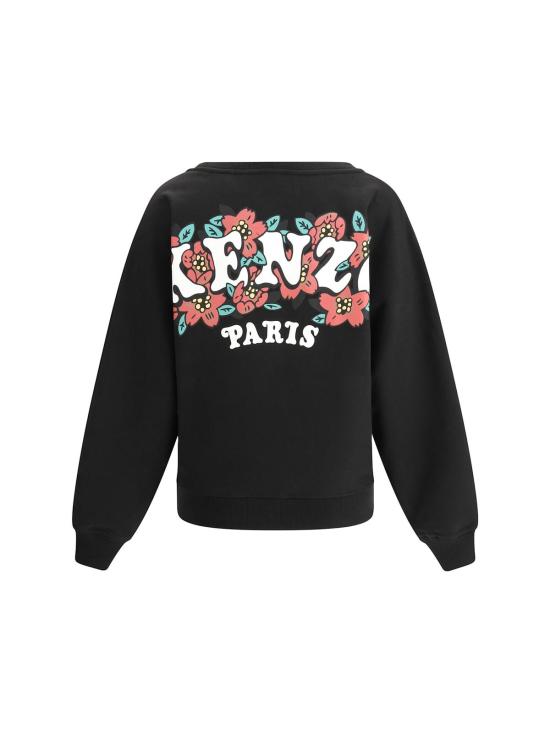  겐조 긴팔 티셔츠 스웨트셔츠 느와르 - KENZO