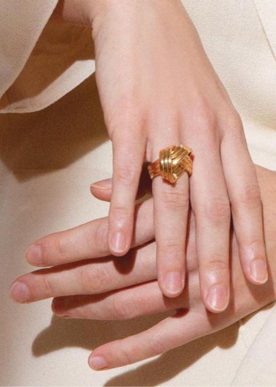  바 주얼리 반지 브레이드 링 골드 주름