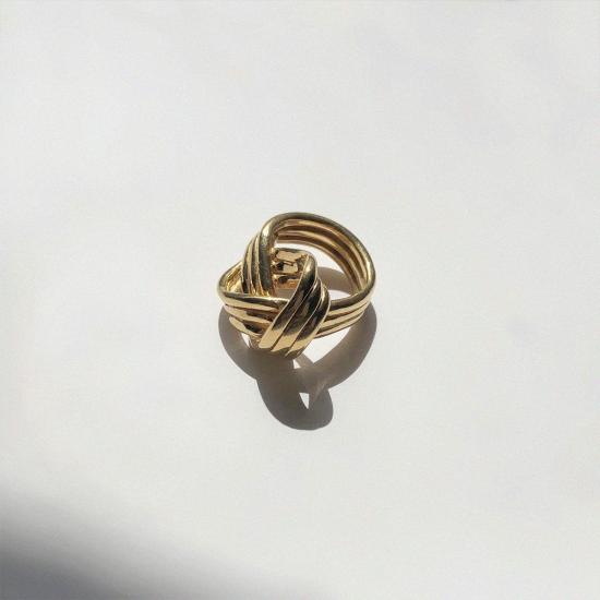  바 주얼리 반지 브레이드 링 골드 주름 - BAR JEWELLERY