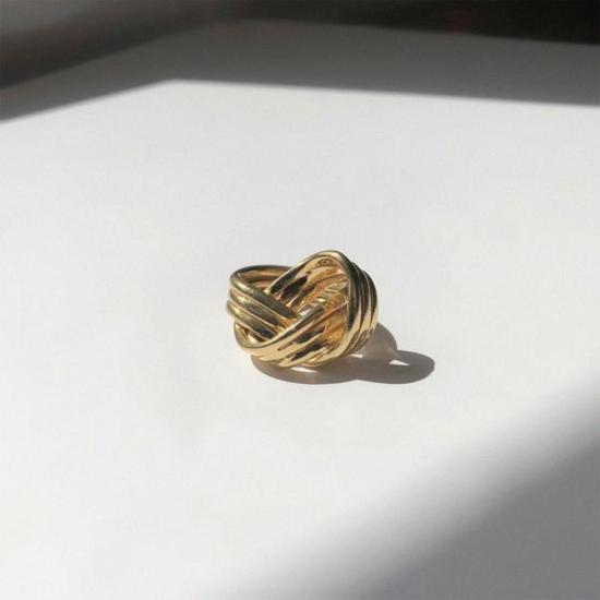  바 주얼리 반지 브레이드 링 골드 주름 - BAR JEWELLERY