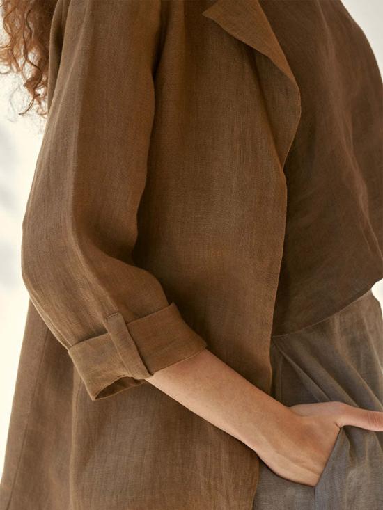  이키비 롱 스커트 오늘의 분위기 브라운 스커트 세트 - IKKIVI