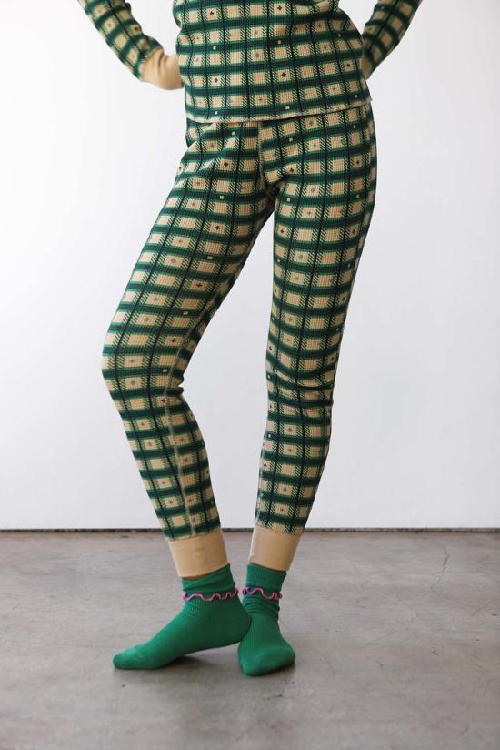  Noble 라운지 웨어 노블 와플 바텀 체크