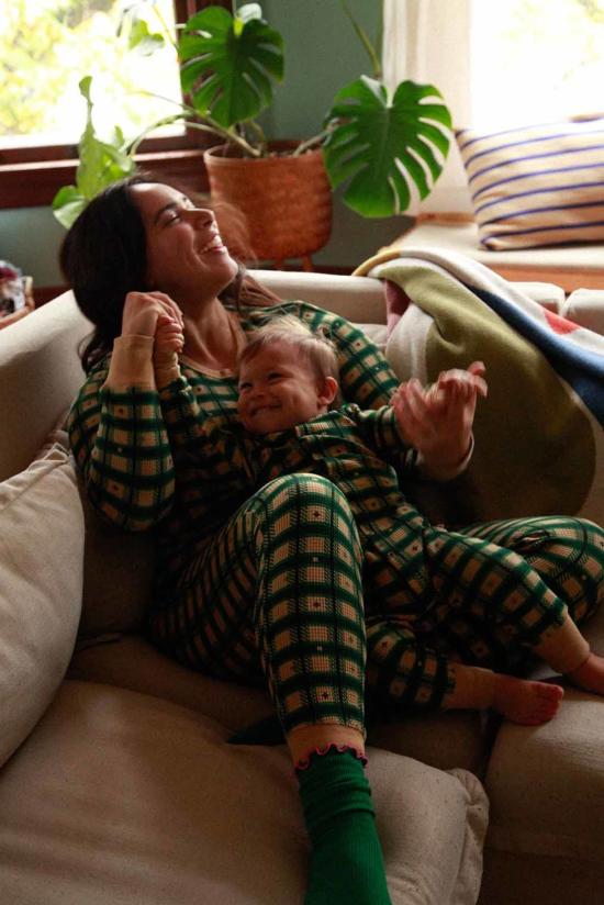  Noble 라운지 웨어 노블 와플 바텀 체크 - NOBLE