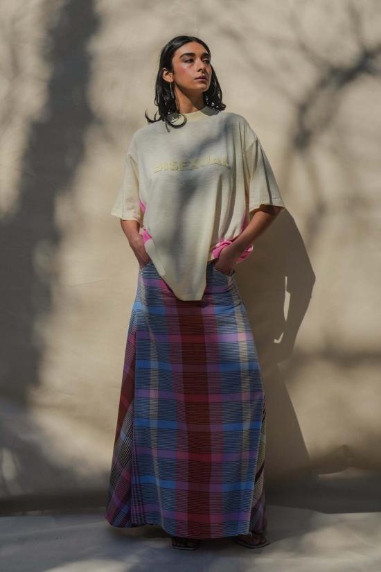  Abacaxi 반팔 티셔츠 아바카시 바이섹슈얼 티셔츠 버터/핑크 - OTHER BRANDS