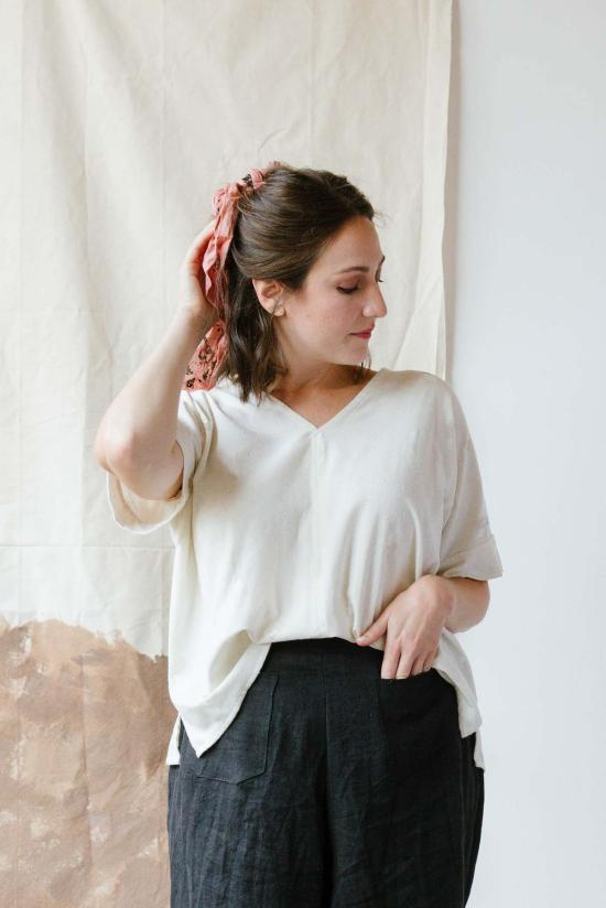  Pamut Apparel USA 반팔 티셔츠 파무트 어패럴 우사한나 탑크림