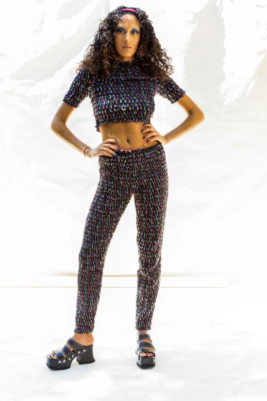  Abacaxi 스트레이트 팬츠 아바카시 스모크 레깅스