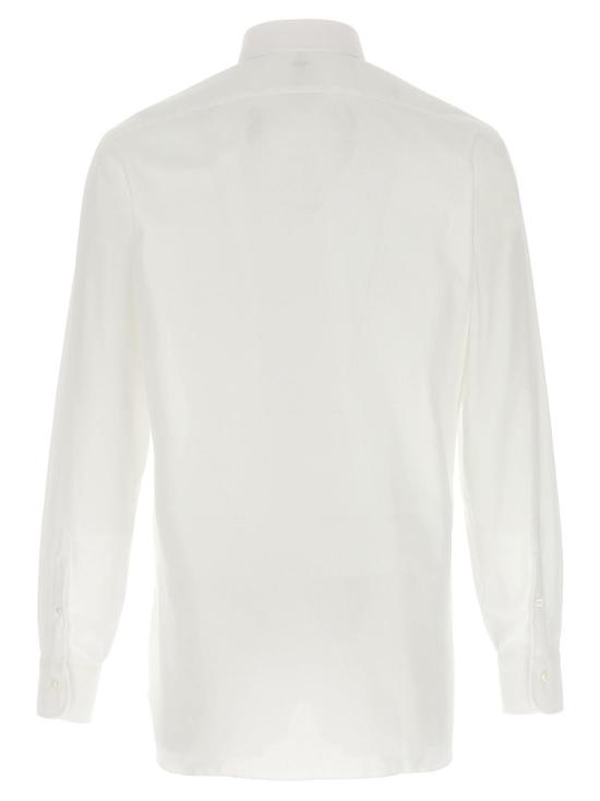  발바 긴팔 셔츠 바르바 나폴리 허니콤  화이트 - BARBA