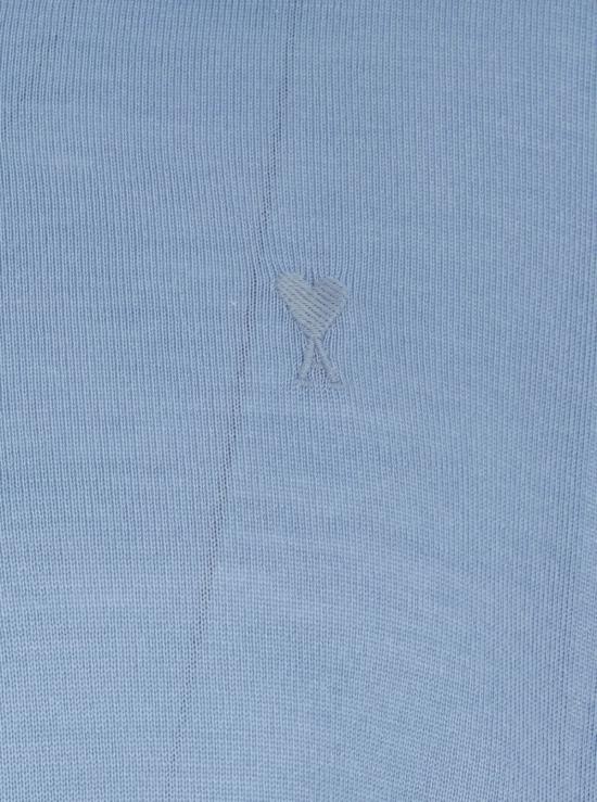  아미 폴로 티셔츠 알렉상드르 마티우시 폴로 셔츠 라이트 블루 - AMI