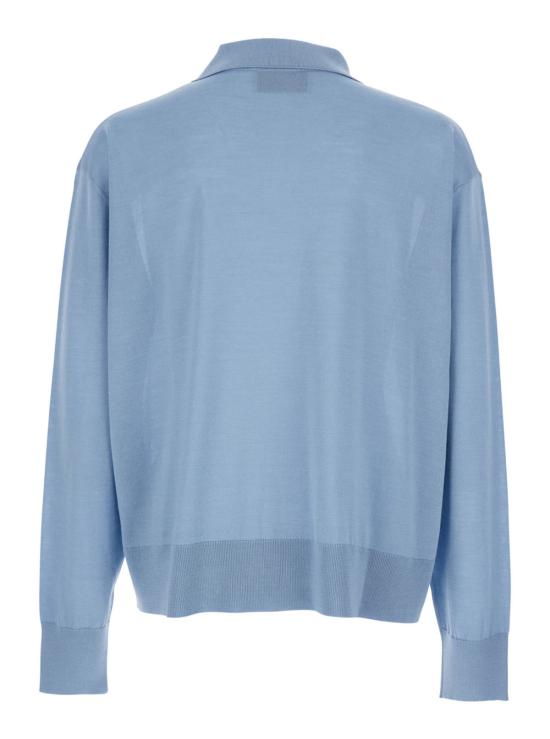  아미 폴로 티셔츠 알렉상드르 마티우시 폴로 셔츠 라이트 블루 - AMI