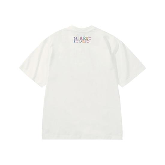  마켓 반팔 티셔츠 포크 곰 티셔츠 - MARKET