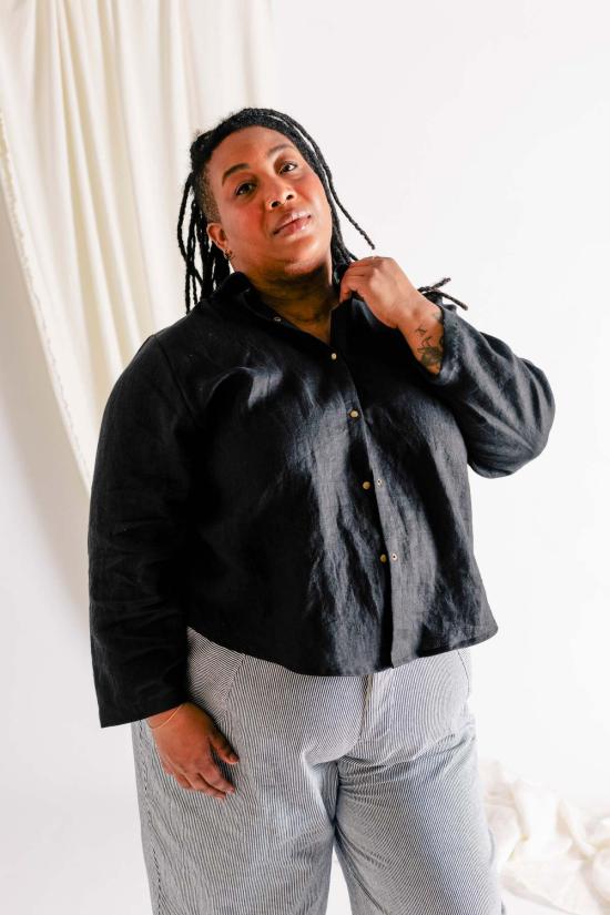  Pamut Apparel USA 셔츠 Pamut Apparel Usa 셀린느 리넨 셔츠 - PAMUT APPAREL