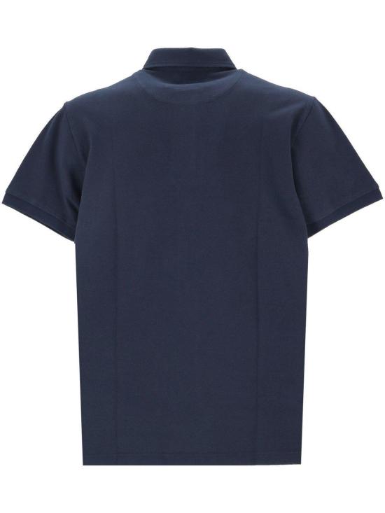  에트로 폴로 티셔츠 다크 블루 코튼 폴로 셔츠 - ETRO