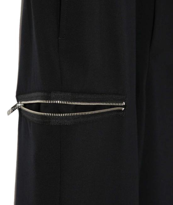  언더커버 스트레이트 팬츠 UC1 C4508 지퍼 팬츠 블랙 - UNDERCOVER