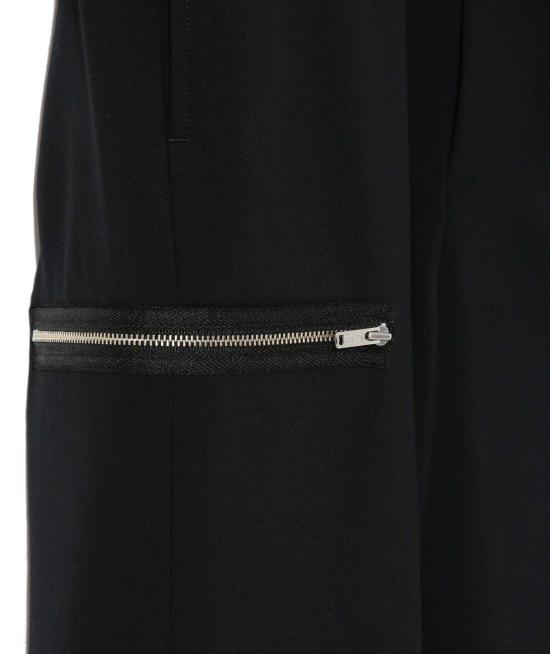  언더커버 스트레이트 팬츠 UC1 C4508 지퍼 팬츠 블랙 - UNDERCOVER