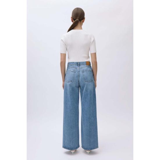  조나단 심카이 반팔 티셔츠 Jonathan Simkhai 마일리 탑 화이트 - JONATHAN SIMKHAI