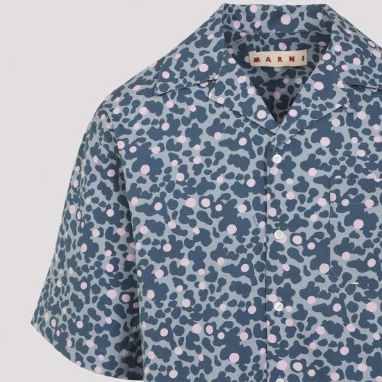  마르니 반팔 셔츠 SS 셔츠 스카이 - MARNI